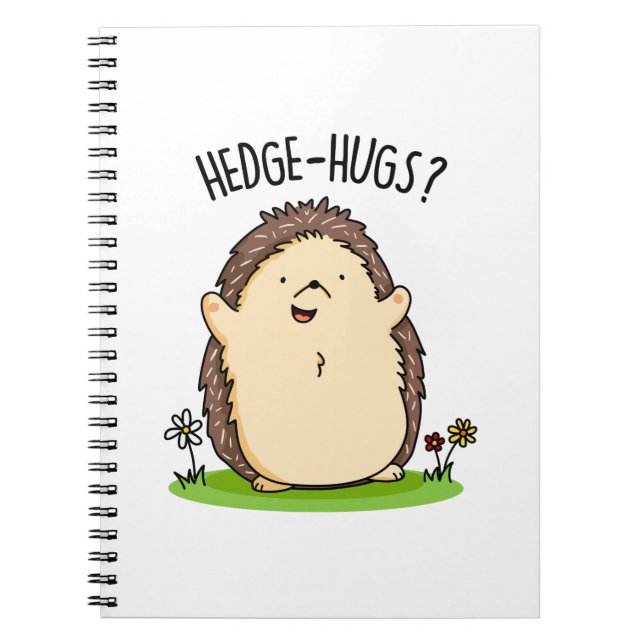 Hedge Hugs Funny Igel Pun Notizblock (Vorderseite)