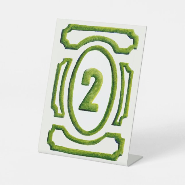 Hedge-Tabelle 2 für den Aquakulturgarten Sockelschild (Vorderseite)