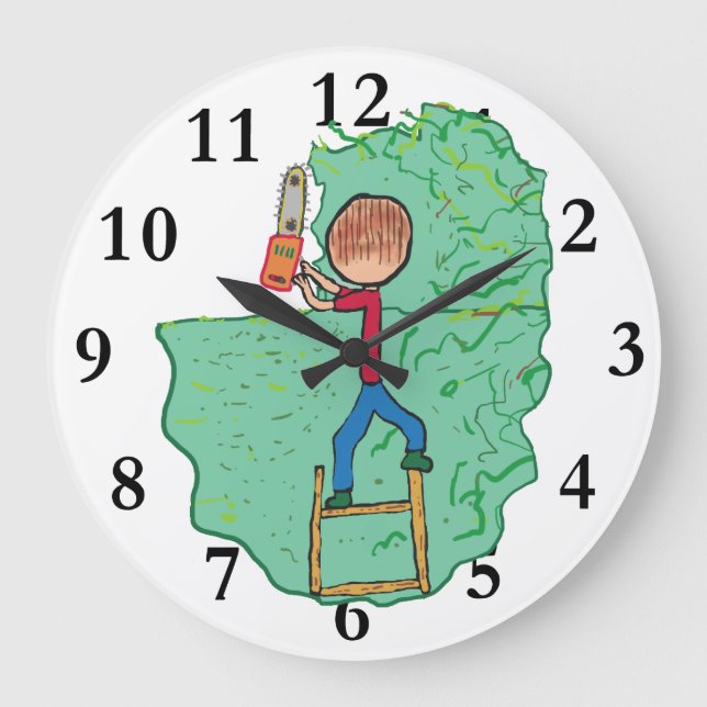 Hedge-Trimmung Große Wanduhr (Vorderseite)