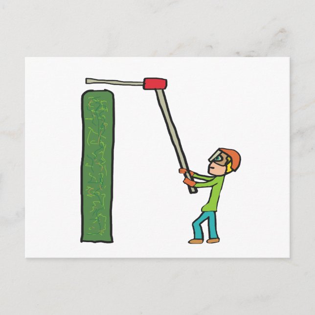 Hedge-Trimmung Postkarte (Vorderseite)