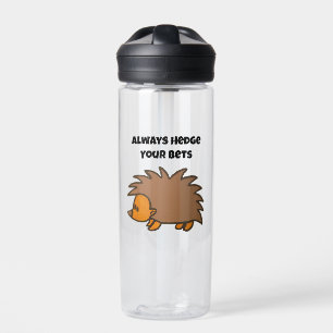 Hedge Your Wetten Igel Funny Gambling Cartoon Trinkflasche