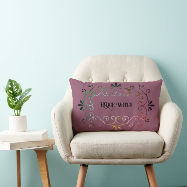 HedgeHexe Hübsch Eleganter Regenbogen Rollen Rosa Lendenkissen (Stuhl )