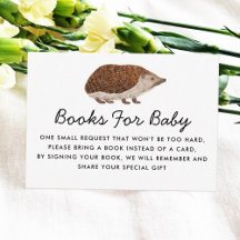 Hedgehog Book Request Enclosure Card