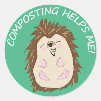 Hedgehog circle stickers