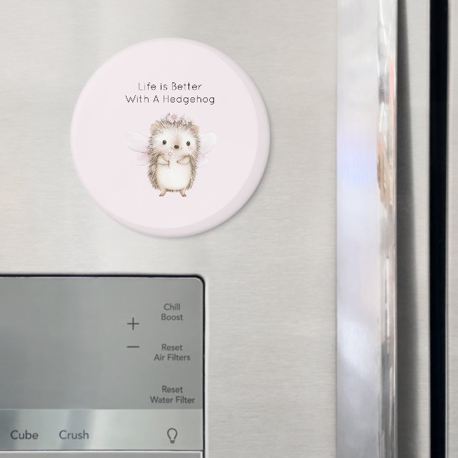 Hedgehog Fairy with Flowers Magnet (In Situ (Kühlschrank))