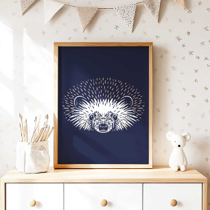 Hedgehog   Forest Animal Hedgehog Wall Print Poster