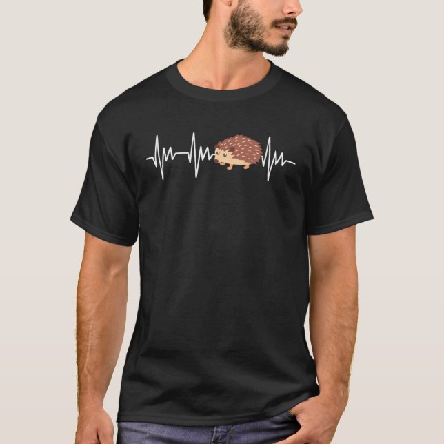 Hedgehog Heartbeat  Hedgehog   Idea T-Shirt (Vorderseite)