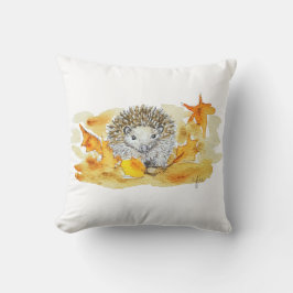 Hedgehog In Fall Leaves Kissen