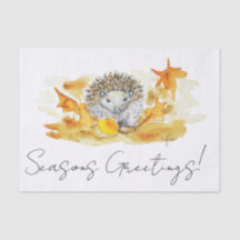 Hedgehog In Fall Leaves