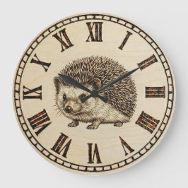  Hedgehog Wall Clock  Große Wanduhr
