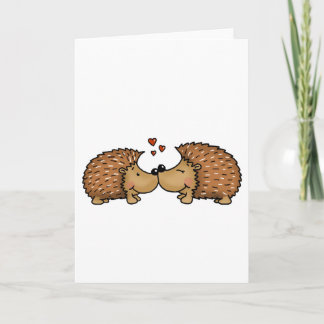 Hedgehogs in Love Feiertagskarte