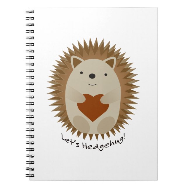 Hedgehug-Igel Notizblock (Vorderseite)