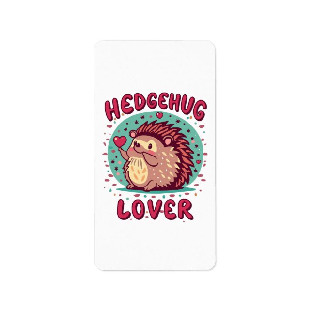 Hedgehug Lover Adressaufkleber (Vorne)