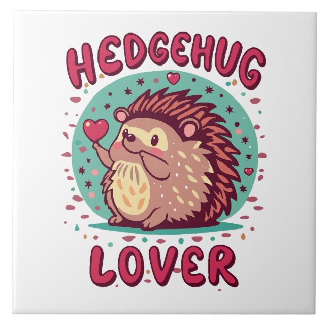 Hedgehug Lover Fliese (Vorderseite)