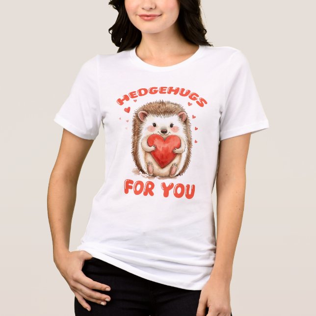 Hedgehugs For You, Cute Hedgehog Heart  Tri-Blend Shirt (Vorderseite)
