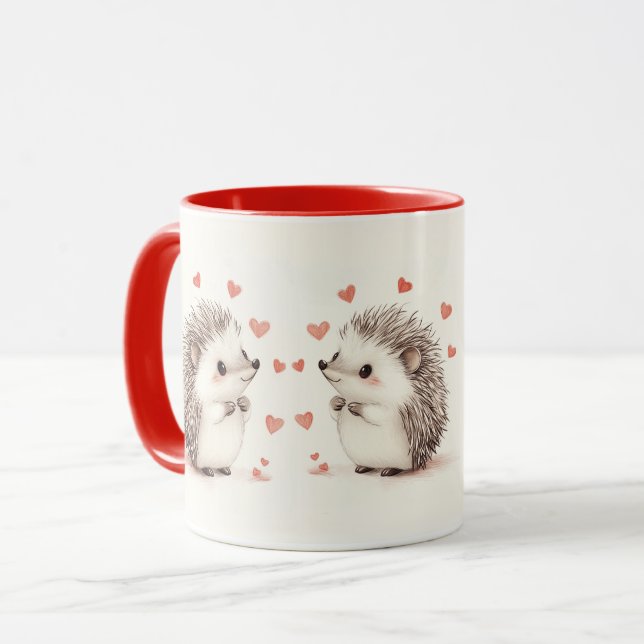 Hedgehugs ! Mug de hérisson drôle et mignon (Devant gauche)