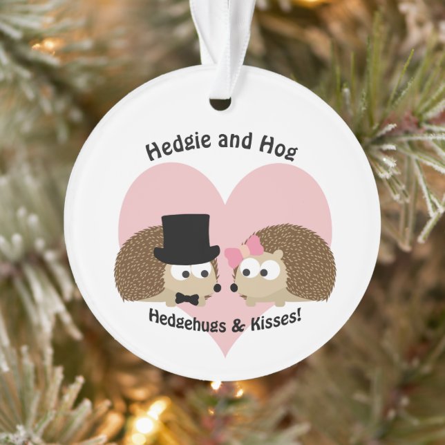 Hedgehugs und Kisses Niedlicher Igel Couple Ornament (Baum)