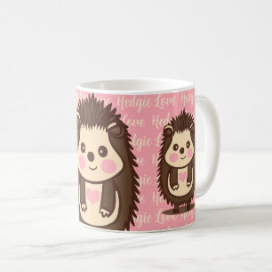 Hedgie Liebe Niedlicher Igel mit rosafarbenem Herz Kaffeetasse