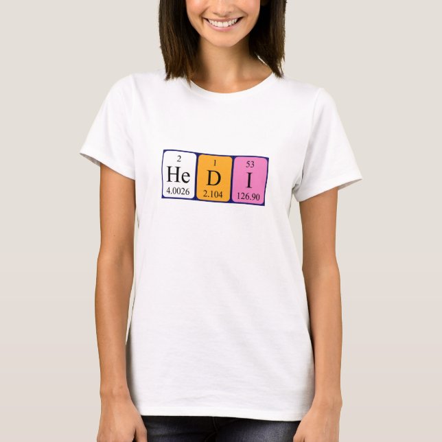 Hedi Periodenname Shirt (Vorderseite)