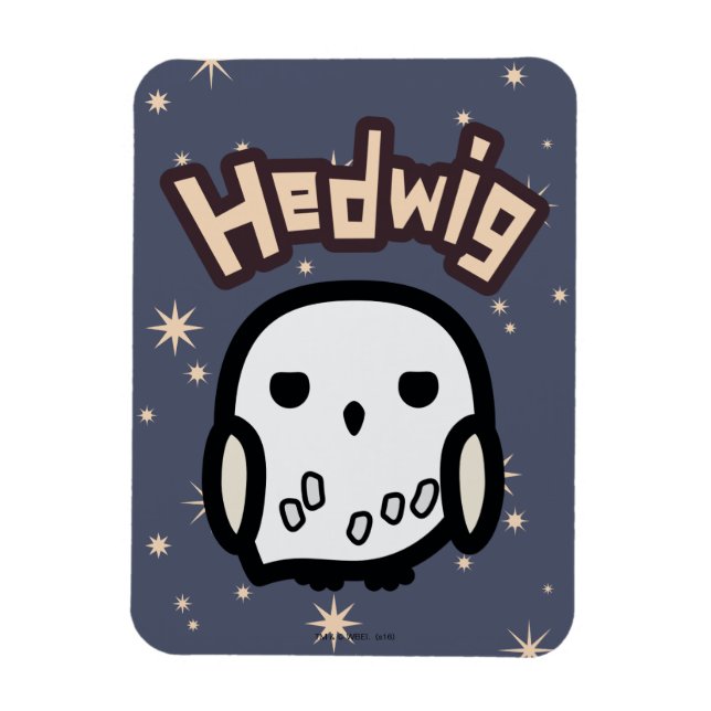 Hedwig Cartoon Character Art Magnet (Vertikal)