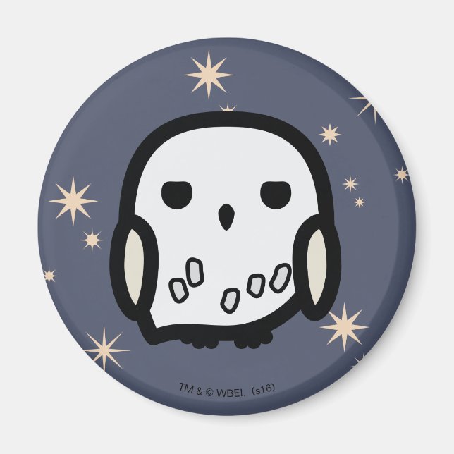 Hedwig Cartoon Character Art Magnet (Vorne)