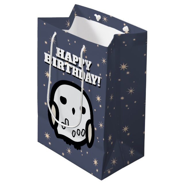 Hedwig Cartoon Character Art Mittlere Geschenktüte (Vorderseite Schrägansicht)
