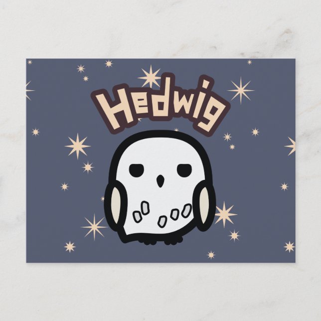 Hedwig Cartoon Character Art Postkarte (Vorderseite)