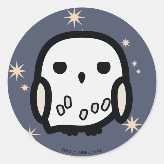 Hedwig Cartoon Character Art Runder Aufkleber (Vorderseite)