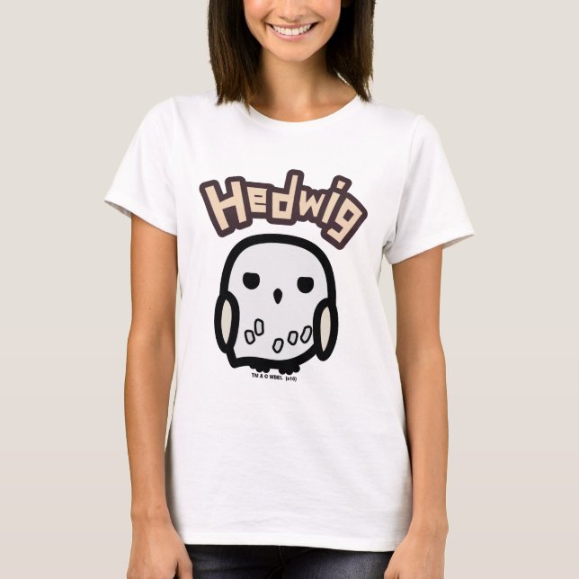 Hedwig Cartoon Character Art T-Shirt (Vorderseite)