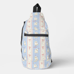 Hedwig-Eulenpost-Streifenmuster Crossbody Bag
