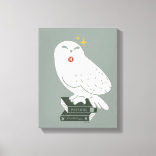 Hedwig mit Brief skizzenhafte Zeichnung Leinwanddruck
