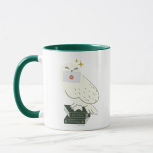 Hedwig mit Brief skizzenhafte Zeichnung Tasse