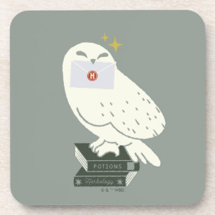 Hedwig mit Brief Whimsical-Zeichnung Getränkeuntersetzer