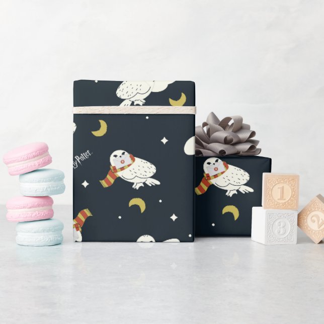 Hedwig Nachtmondmuster Geschenkpapier (Babyparty)