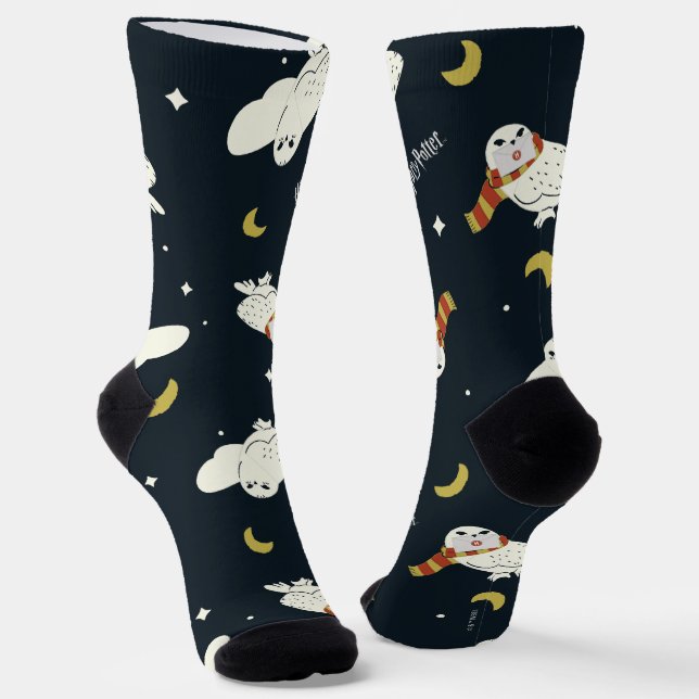 Hedwig Nachtmondmuster Socken (Gewinkelt)