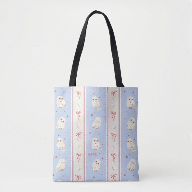 Hedwig Owl Post Stripe Pattern Tasche (Vorderseite)