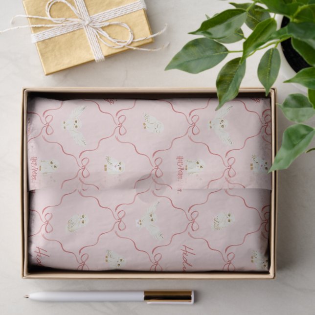 Hedwig Pink Ribbon Pattern Seidenpapier (Geschenk)