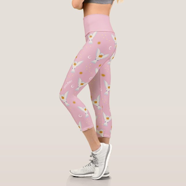 Hedwig Pink Sonnenwende-Muster Capri Leggings (Links)