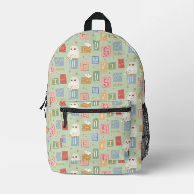 Hedwig-Post-Blockbuchstaben-Muster Bedruckter Rucksack (Vorderseite)