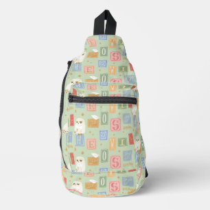 Hedwig-Post-Blockbuchstaben-Muster Crossbody Bag