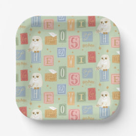 Hedwig-Post-Blockbuchstaben-Muster Pappteller