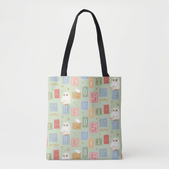 Hedwig-Post-Blockbuchstaben-Muster Tasche (Vorderseite)