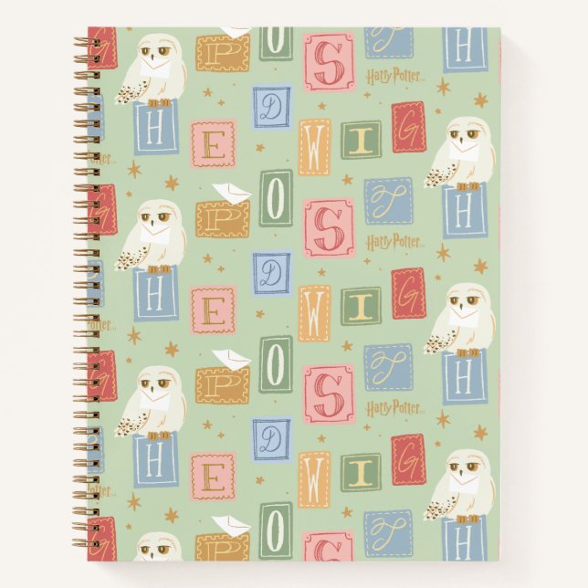 Hedwig-Post-Blockbuchstabenmuster Notizbuch (Vorderseite)