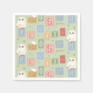 Hedwig-Post-Blockbuchstabenmuster Serviette