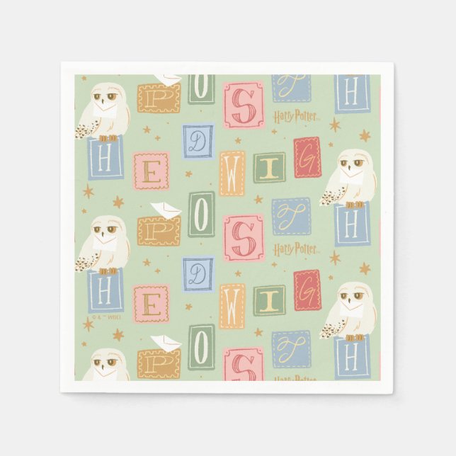 Hedwig-Post-Blockbuchstabenmuster Serviette (Vorderseite)