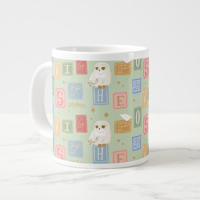 Hedwig Post Letter Block Pattern Jumbo-Tasse (Vorderseite Links)