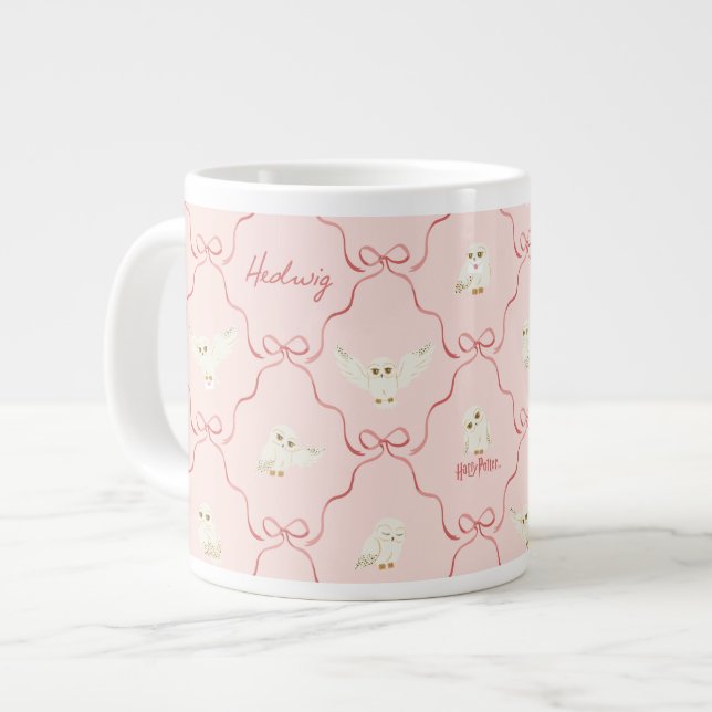 Hedwig-Rosaband-Muster Jumbo-Tasse (Vorderseite Links)