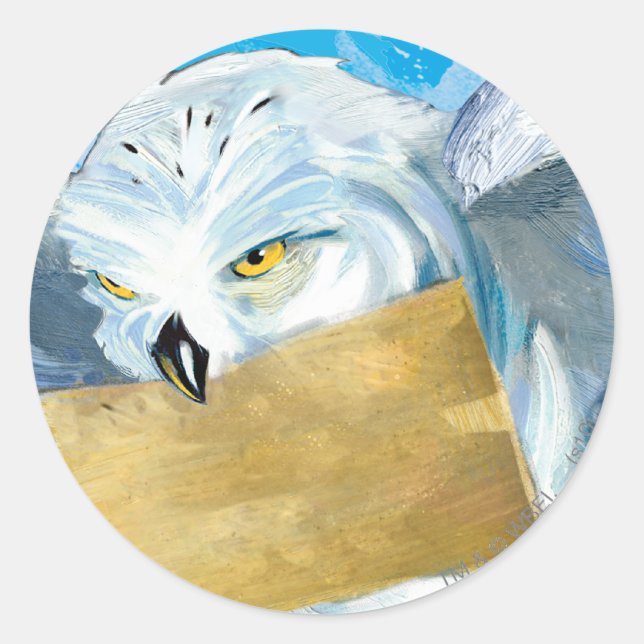 Hedwig Runder Aufkleber (Vorderseite)