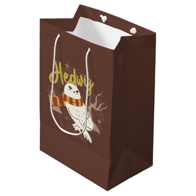 Hedwig Whimsical Forest Zeichnung Mittlere Geschenktüte (Vorderseite Schrägansicht)