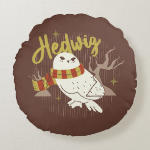 Hedwig Whimsical Wald Zeichnung Rundes Kissen